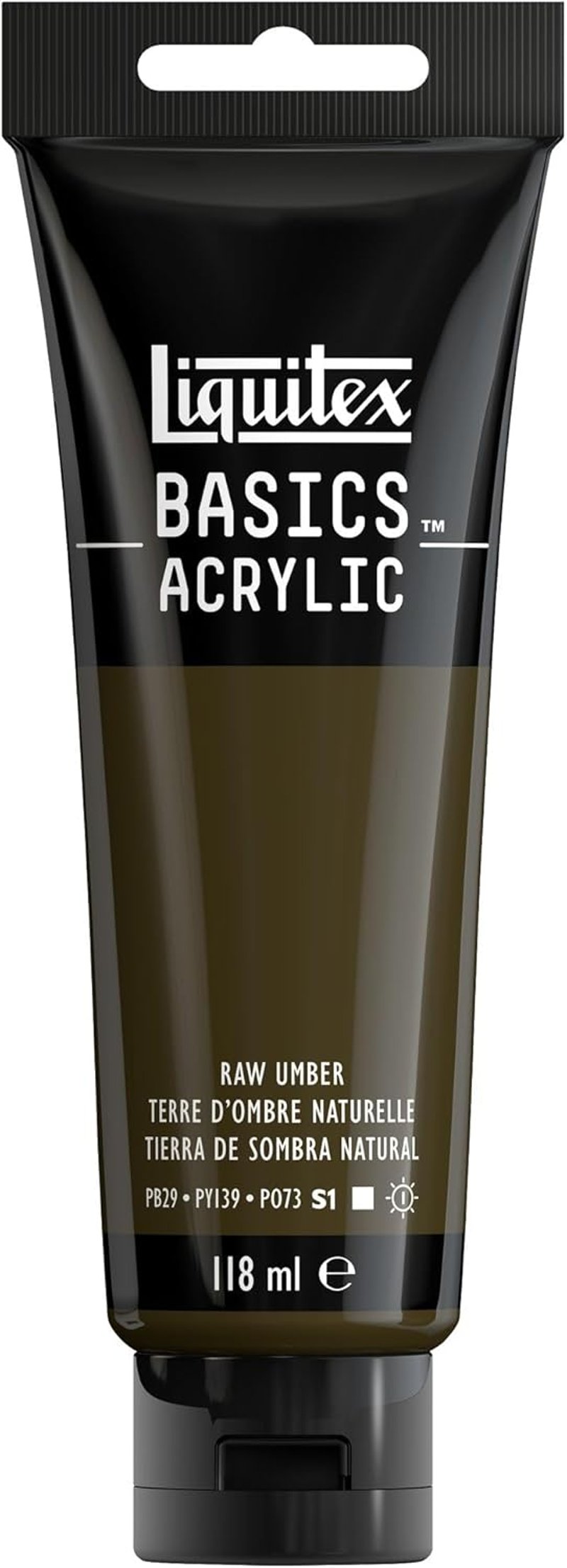 Liquitex Basics Akrillfesték Natural Umber 118ml Fényes Finish - Umbra Natural, acrylic paint