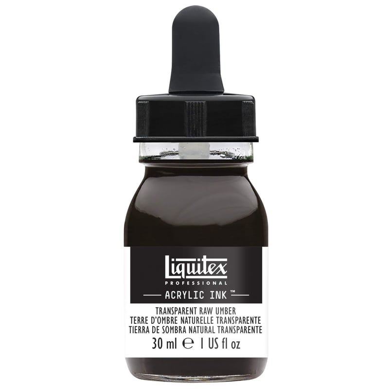 Tekutý akryl Liquitex Professional Acrylic Ink – prírodná umbra transparentná – 30 ml