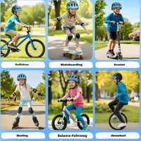 LIRENGUI Detská cyklistická prilba so zadným svetlom pre chlapcov a dievčatá, nabíjateľné bezpečnostné svetlo, s prechodom farieb, nastaviteľná, ľahká, modrá, veľkosť S 7