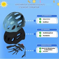 LIRENGUI Detská cyklistická prilba so zadným svetlom pre chlapcov a dievčatá, nabíjateľné bezpečnostné svetlo, s prechodom farieb, nastaviteľná, ľahká, modrá, veľkosť S 3