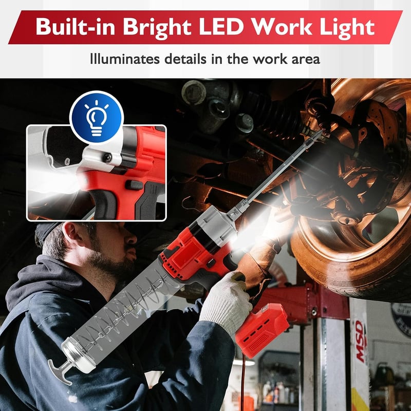 LIROPAU 13000 PSI Akkumulátoros Zsírpisztoly Milwaukee 18V-hoz