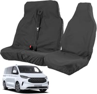 LIROPAU Autóülés Huzat Ford Transit Custom 2013-2024 Modellekhez - Első 2+1 Ülésre, Légzsák Kompatibilis, Vízálló, Mosógépben Mosható Ülésvé 1