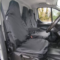 LIROPAU Autóülés Huzat Ford Transit Custom 2013-2024 Modellekhez - Első 2+1 Ülésre, Légzsák Kompatibilis, Vízálló, Mosógépben Mosható Ülésvé 5