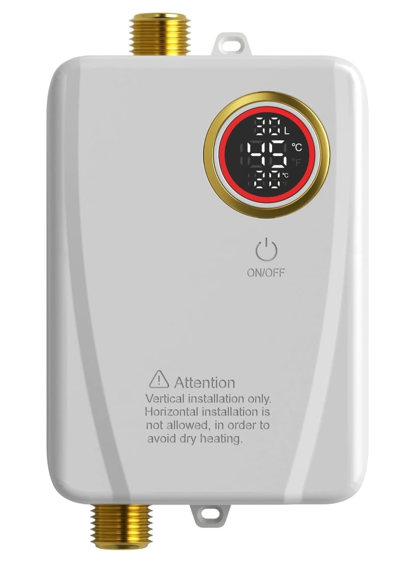 LIROPAU Elektronický prietokový ohrievač vody do kuchyne, 220V 3500W, elektrický ohrievač teplej vody s okamžitým ohrevom