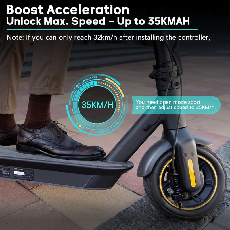 LIROPAU Vezérlő Segway Ninebot MAX G2 Elektromos Rollerhez - 35km/h Sebességű Alaplap Fém Hűtővel, Sport Móddal - Roller Alkatrész