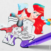 Liscianigiochi Disney Ariel puzzle, 250 dielikov – Vyfarbiteľné scény, veľký formát, od 7 rokov 4