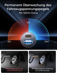 LISEN 54W PD&QC3.0 Autós Szivargyújtó Töltő USB-C Csatlakozóval - Gyorstöltő iPhone és Samsung Készülékekhez, Túlfeszültség Védelemmel 7