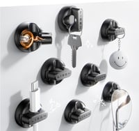 LISEN Mágneses Kábelrendező Szett 8db - Asztali Kábeltartó Klipszek 4 Extra Tapadófelülettel, Falra, HDMI, USB Kábelekhez 1