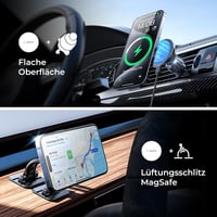 LISEN MagSafe Autós Telefontartó 15W Vezeték Nélküli Töltéssel iPhone-hoz - black 7