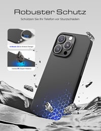 LISEN Ultra Vékony iPhone 16 Pro Max Tok MagSafe Kompatibilis - Karcolásálló, Ujjlenyomatmentes Matt Védőtok, Fekete 5