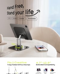 LISEN Univerzális Tablet Állvány iPad Pro Air és Samsung Készülékekhez - Állítható Asztali Telefontartó, Stabil Irodai Kiegészítő 2