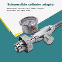 Liseng búvárpalack töltőadapter PCP légtöltő állomáshoz G5/8 DIN csatlakozó, 50 cm töltőtömlővel 5