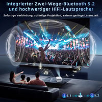 Lisowod 4K Full HD Mini Projektor WiFi Bluetooth 300 Hüvelyk Otthoni Mozi 7