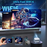 Lisowod 4K Full HD Mini Projektor WiFi Bluetooth 300 Hüvelyk Otthoni Mozi 6