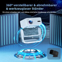 Lisowod 4K Full HD Mini Projektor WiFi Bluetooth 300 Hüvelyk Otthoni Mozi 4