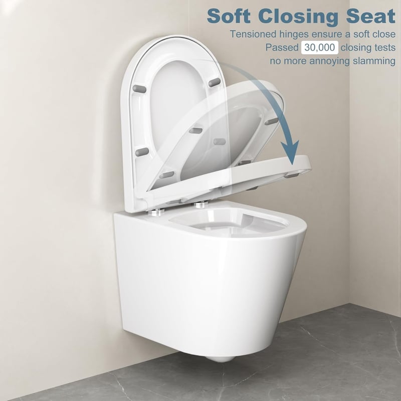 Litake WC ülőke soft-close mechanizmussal, gyorsleoldás, D-alakú fehér
