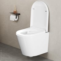 Litake WC ülőke soft-close mechanizmussal, gyorsleoldás, D-alakú fehér 6