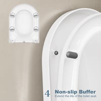 Litake WC ülőke soft-close mechanizmussal, gyorsleoldás, D-alakú fehér 5