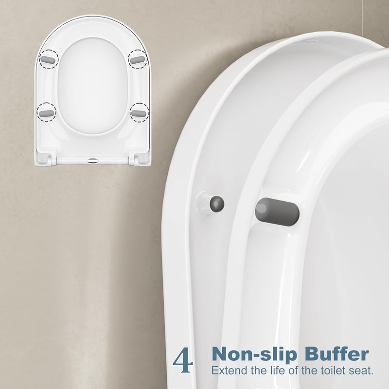 Litake WC ülőke soft-close mechanizmussal, gyorsleoldás, D-alakú fehér