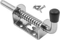 Litensh 304 Rozsdamentes Acél Rugós Retesz - 128mm Ezüst Tolóajtó Zár Csűrhöz, Garázshoz, Szekrényhez, Utánfutóhoz - 4 Irányú Szerelhetőség 9