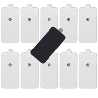LiteTour Set 10 electrozi TENS mari - Paduri de schimb autoadezive 5,1x10,2 cm cu conector snap de 3,5 mm - Compatibile cu majoritatea aparatelor TENS și dispozitivelor de masaj 1