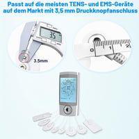 LiteTour Set 10 electrozi TENS mari - Paduri de schimb autoadezive 5,1x10,2 cm cu conector snap de 3,5 mm - Compatibile cu majoritatea aparatelor TENS și dispozitivelor de masaj 6