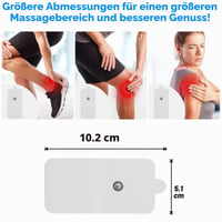 LiteTour Set 10 electrozi TENS mari - Paduri de schimb autoadezive 5,1x10,2 cm cu conector snap de 3,5 mm - Compatibile cu majoritatea aparatelor TENS și dispozitivelor de masaj 4