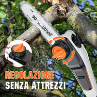 Litheli 20V 2az1-ben Teleszkópos Sövényvágó Elektromos Ágvágó Dönthető Fejjel - Telescopic with 2.0 Ah Battery 6