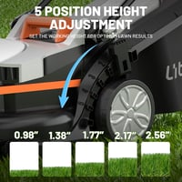 Mașină de tuns iarba cu acumulator Litheli U20 Handy+ 20V, lățime de tăiere 33 cm, 5 trepte de înălțime, cu acumulator 4.0Ah, utilizată 5