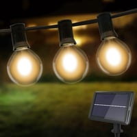 Litogo G40 Kültéri Napelemes Fényfüzér 8m 25+2 LED Izzóval - IP55 Vízálló, 4 Világítási Mód, Meleg Fehér 2700K - Kerti, Erkély, Esküvői Deko 1