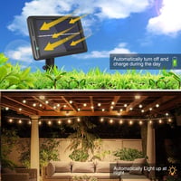 Litogo G40 Kültéri Napelemes Fényfüzér 8m 25+2 LED Izzóval - IP55 Vízálló, 4 Világítási Mód, Meleg Fehér 2700K - Kerti, Erkély, Esküvői Deko 4