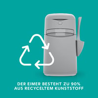 Litter Genie Platinum macska alom tároló vödör - fehér, rozsdamentes acél, Easy Roll szakítható zacskók, 1 db utántöltő 12 zacskóval és lapá 6