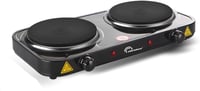 LITTLE BALANCE Vintage Elektromos Dupla Főzőlap 2 Termosztáttal Diákoknak Camping Irodához 1