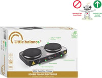 LITTLE BALANCE Vintage Elektromos Dupla Főzőlap 2 Termosztáttal Diákoknak Camping Irodához 8