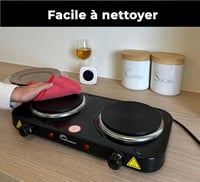LITTLE BALANCE Vintage Elektromos Dupla Főzőlap 2 Termosztáttal Diákoknak Camping Irodához 6