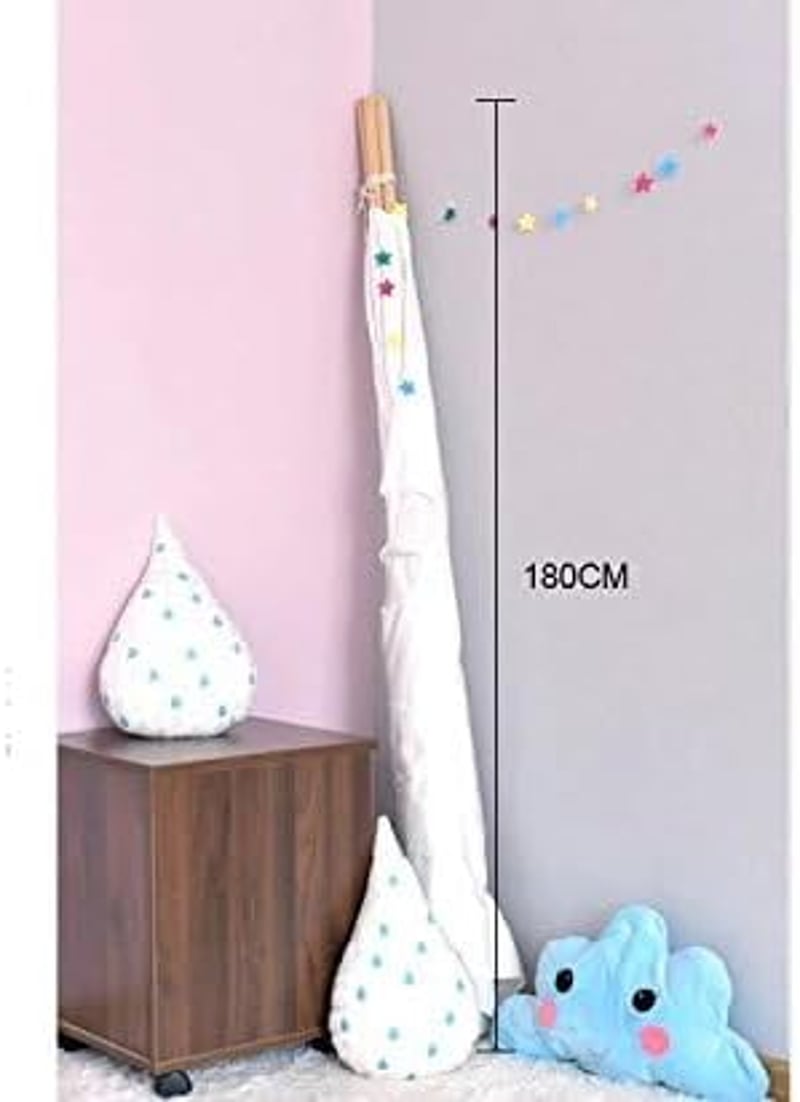 Little Dove Indián sátor gyerekeknek természetes pamut vászonból játszósátor szőnyeggel
