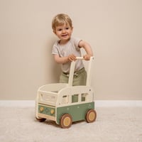 Antemergător din lemn Little Dutch, model Camper Bus - Verde Vintage, pentru copii mici, lemn certificat FSC 4