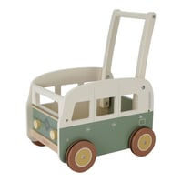 Antemergător din lemn Little Dutch, model Camper Bus - Verde Vintage, pentru copii mici, lemn certificat FSC 1