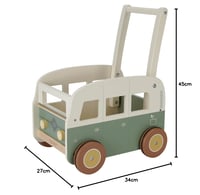 Antemergător din lemn Little Dutch, model Camper Bus - Verde Vintage, pentru copii mici, lemn certificat FSC 8