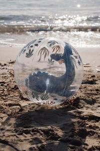 Minge de plajă gonflabilă pentru copii Little Dutch - minge de apă cu balenă 3D pentru băieți de la 2 ani - Ocean World albastru 6