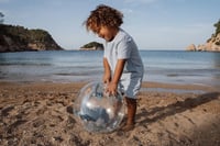 Minge de plajă gonflabilă pentru copii Little Dutch - minge de apă cu balenă 3D pentru băieți de la 2 ani - Ocean World albastru 5