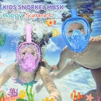 LITTLEJSY Teljes Arcot Fedő Búvármaszk Gyerekeknek, 180° Panoráma Látómezővel, Kamerartóval, Páramentes, Szivárgásmentes Snorkel Szett Fiúkn 6