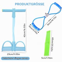 LIULINY Súprava odporových gúm s pedálmi, fitness expandér v tvare osmičky, 6-trubicové elastické lano, pomôcka na precvičovanie sedacích svalov a strečing. 2