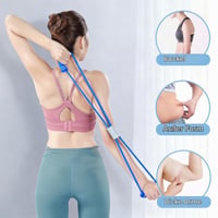 LIULINY Súprava odporových gúm s pedálmi, fitness expandér v tvare osmičky, 6-trubicové elastické lano, pomôcka na precvičovanie sedacích svalov a strečing. 5
