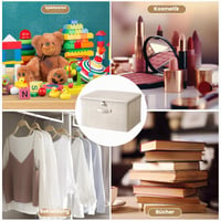 Cutie de depozitare cu capac LIULINY 30x20x14 cm, cutie de depozitare stivuibilă, organizator pentru casă cu compartiment compartimentat 7