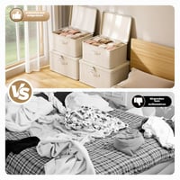 Cutie de depozitare cu capac LIULINY 30x20x14 cm, cutie de depozitare stivuibilă, organizator pentru casă cu compartiment compartimentat 6