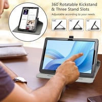 LiuShan DOOGEE U9/U10 PRO 360° Forgatható Tablet Tok Lila Mintás - Purple 4
