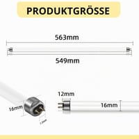 Liuyife 14W žiarivka, balenie 2 ks, T5 teplá biela 3000K, 563 mm, pätica G5, 1250 lm, úsporná žiarivka do kuchyne, kúpeľne, skrine 2
