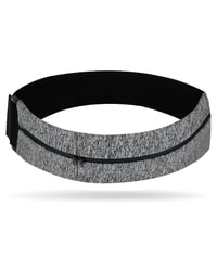 LIVACASA Bežecký Pás s Držiakom na Mobil - Nastaviteľný Športový Pás s Reflexným Prúžkom, Unisex Bedrový Pás na Beh, Cvičenie, Sivý 1