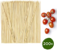 LIVAIA Bambusz Grillpálca 200 db 20 cm Kerek Nyársak Kézműves Használatra 5